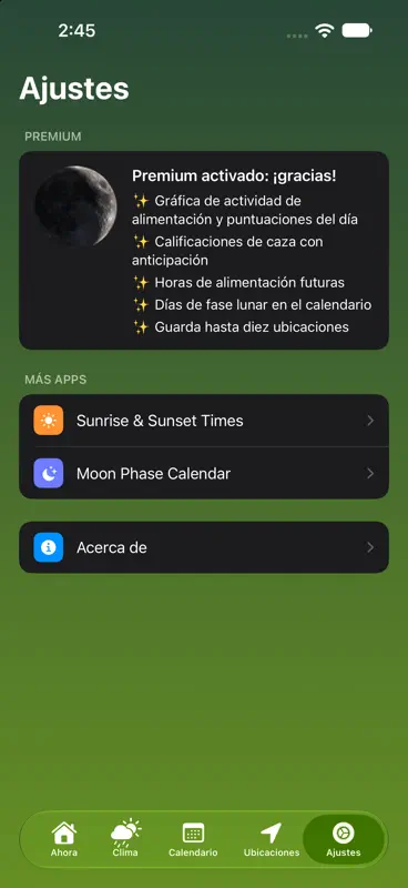 Solunar: Mejores Horas de Caza screenshot 10 of 10