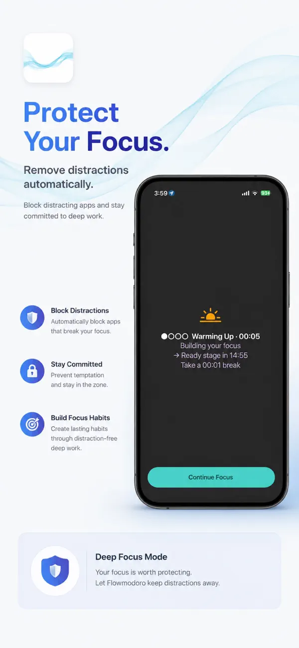 Screenshot #2 pour Flowmodoro - Pomodoro in Flow