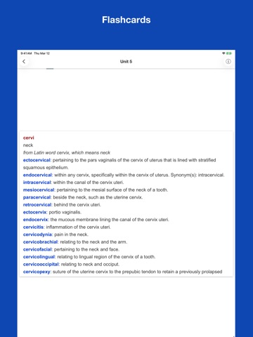 Medical Roots Dictionary iPad screenshot