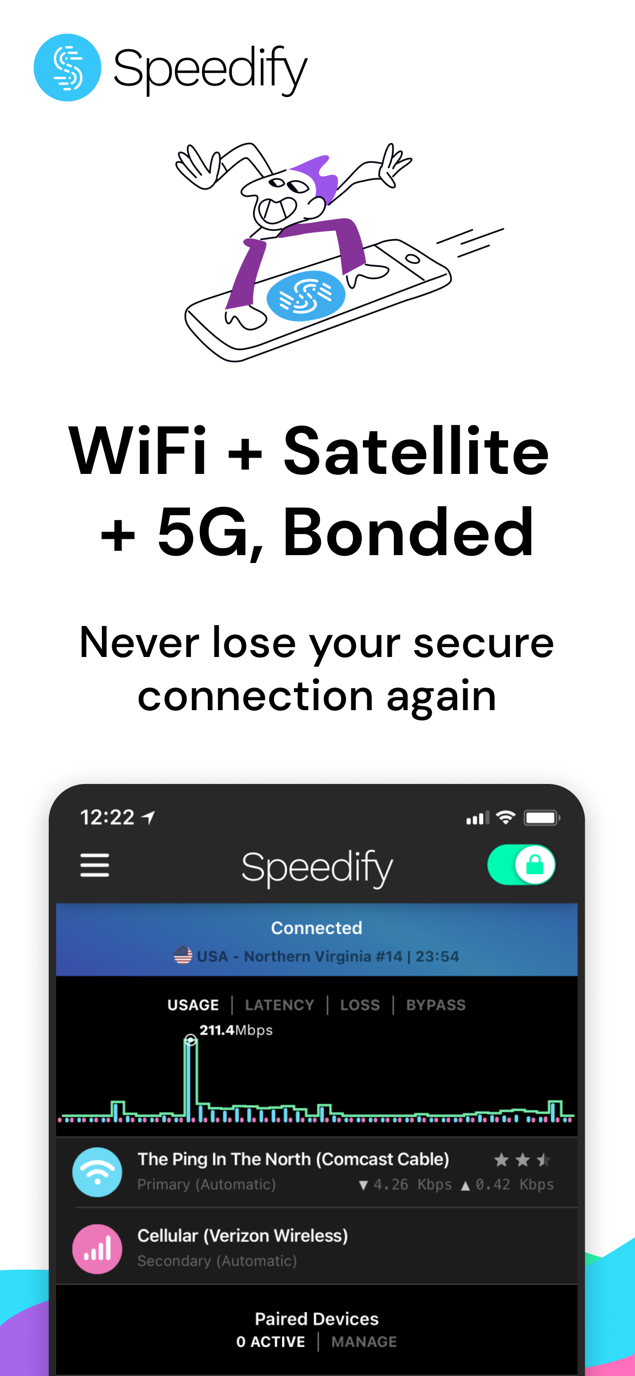 Speedify: Satellite + 5G Bond