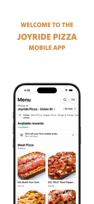 Joyride Pizza - Order Now screenshot 2