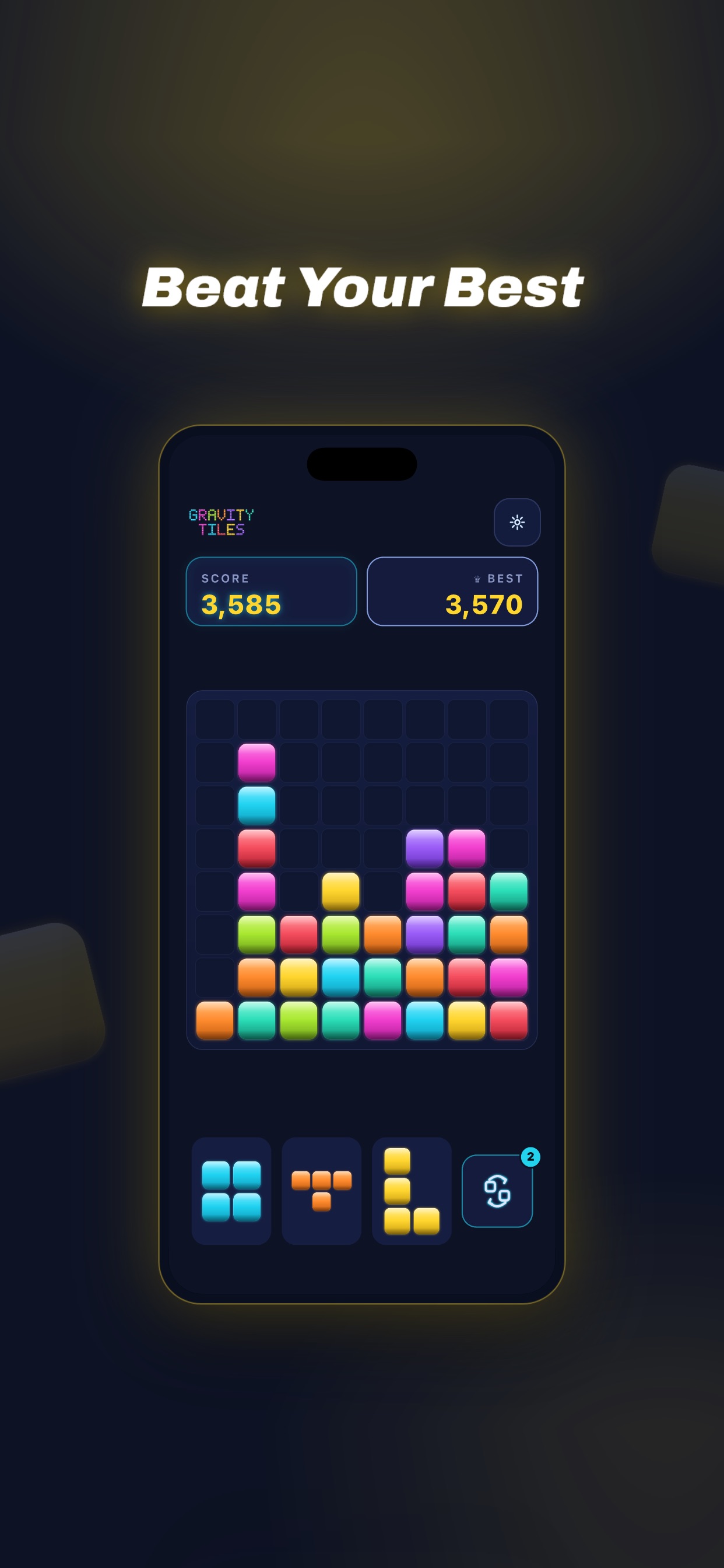 Screenshot 2 of Gravity Tiles: Block Puzzle