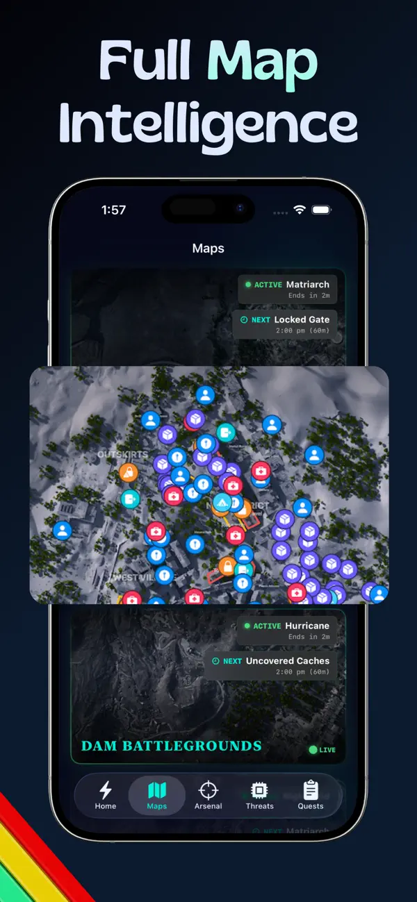 Screenshot #1 pour Raiders Map & Live Events