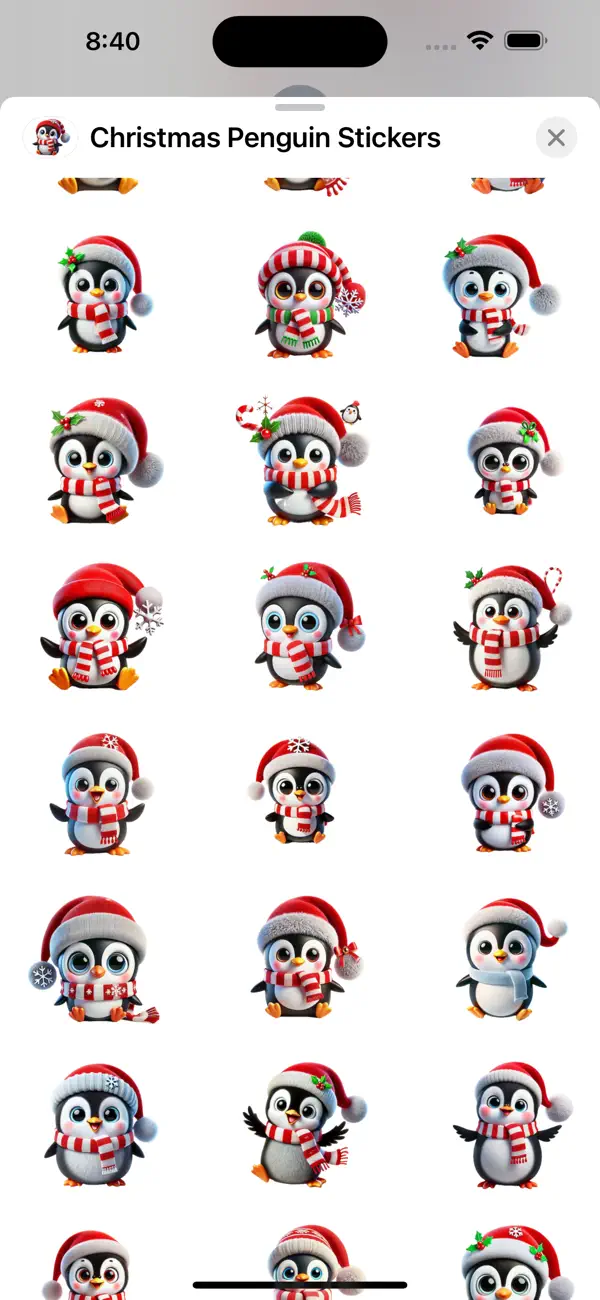 Screenshot #2 pour Christmas Penguin Stickers