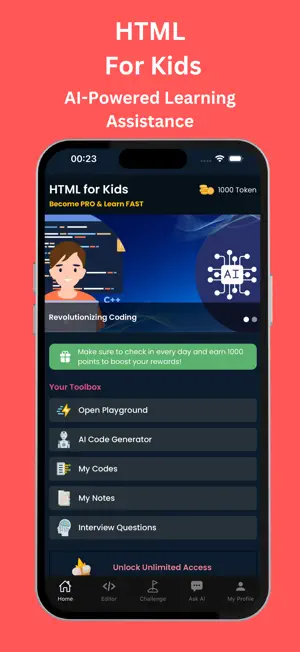 HTML for Kids: Learn with AI screenshot 1