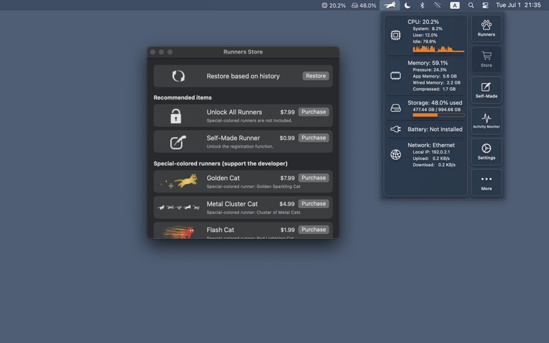 Screenshot #3 pour RunCat