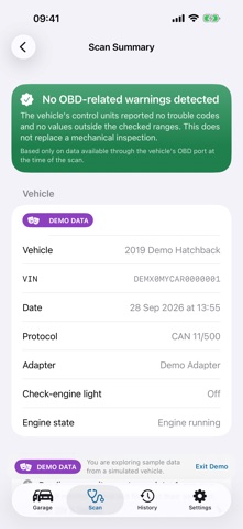 Motorvet: OBD2 Scanner screenshot 1