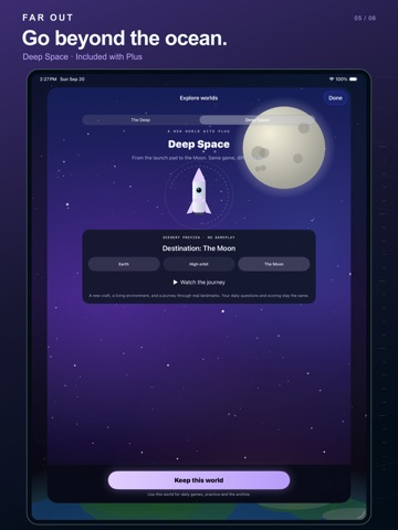 Farout - Krillion Trivia Dive iPad screenshot