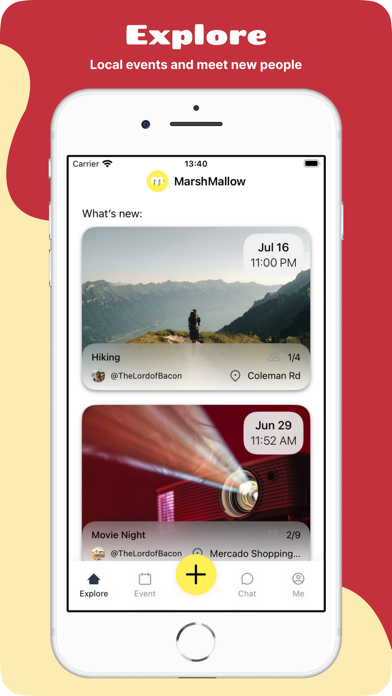 Marshmallow - Events. Friends. Screenshot