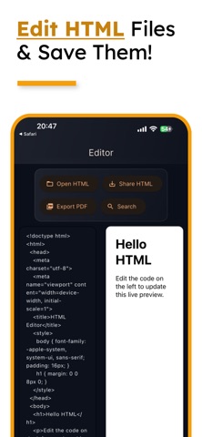 HTML Viewer Editor Convert PDF screenshot