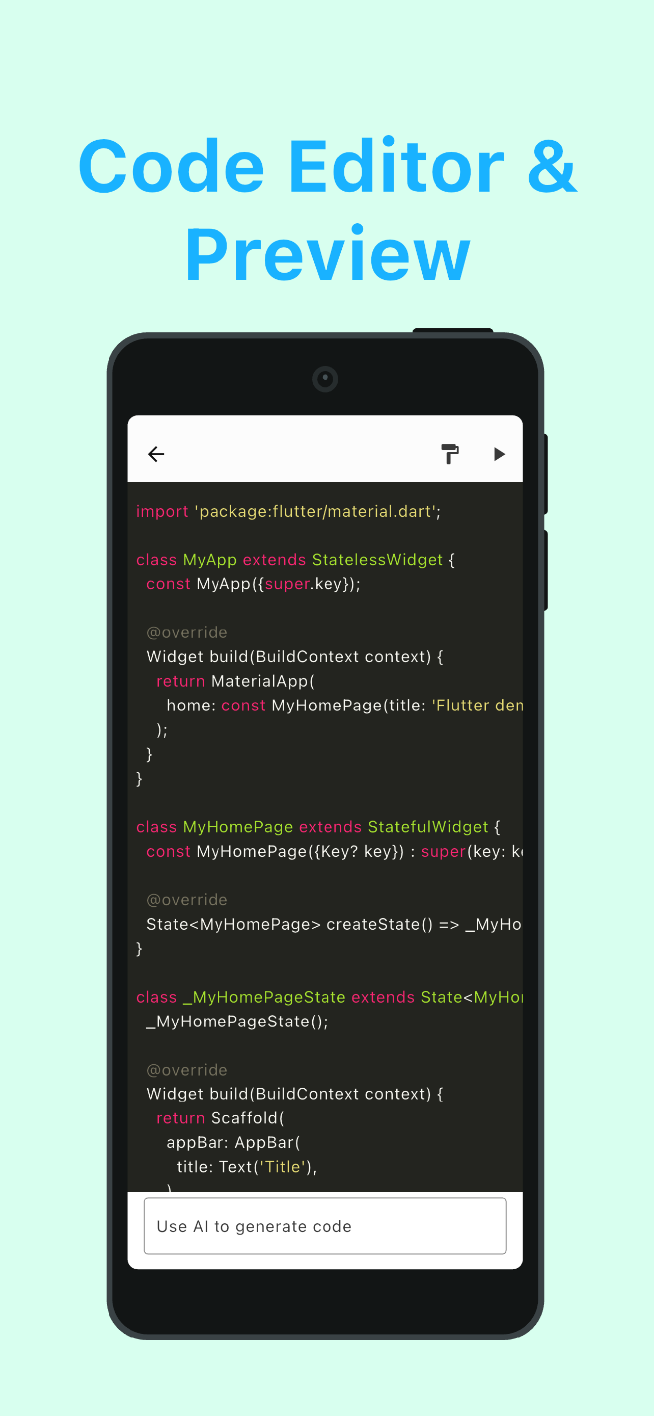 Fditor - AI Flutter UI Builder screenshot 3