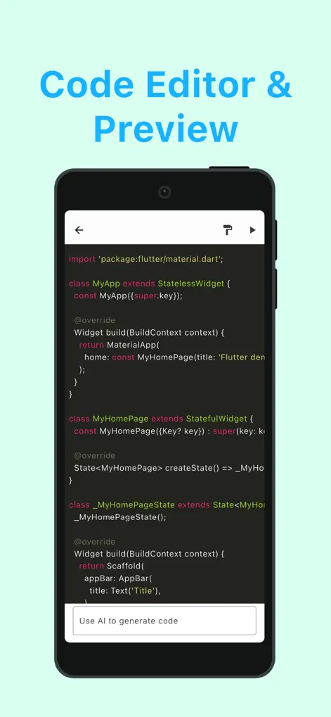 Fditor - AI Flutter UI Builder - Utilities App | MWM