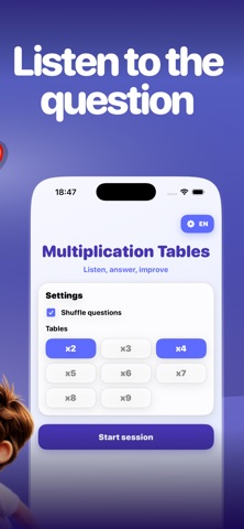 Multiplication Tables : Oral Screenshot 2 of 4