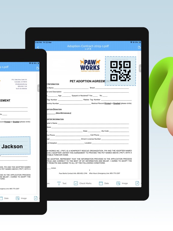 eZy Sign,Scan & Fill Documents iPad screenshot 7 - Business app