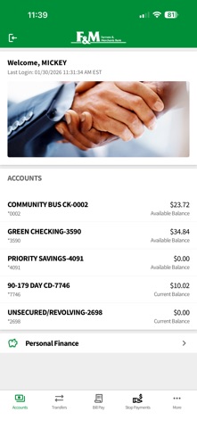 F&M Bank AL app screenshot 3