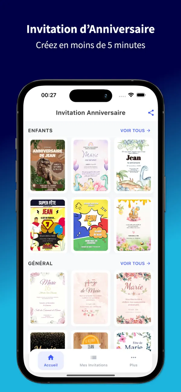 Screenshot #1 pour Invitation d'Anniversaire 2025