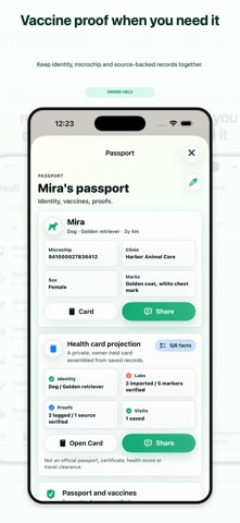 VetCore: Pet Health Records iPhone screenshot