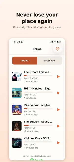 Plotkeep: Audiobook Bookmark screenshot 1