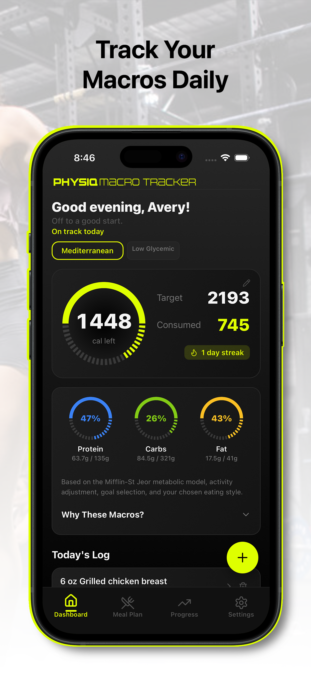 Physiq Macro Tracker