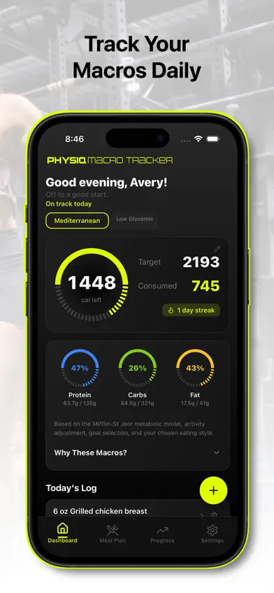 Physiq Macro Tracker screenshot 3