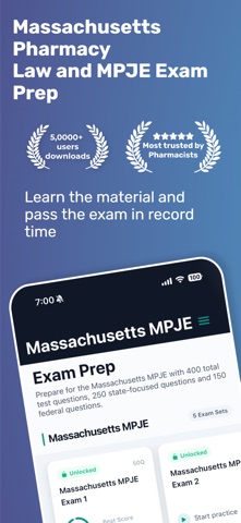 Massachusetts MPJE Exam iPhone screenshot