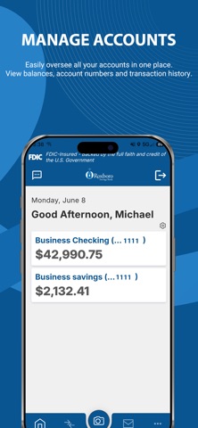 Roxboro Savings Bank Biz iPhone screenshot