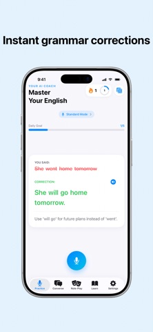 TenseUp: AI English Teacher iPhone screenshot