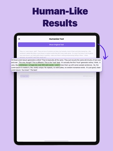 AI Detector & Humanizer・ iPad screenshot