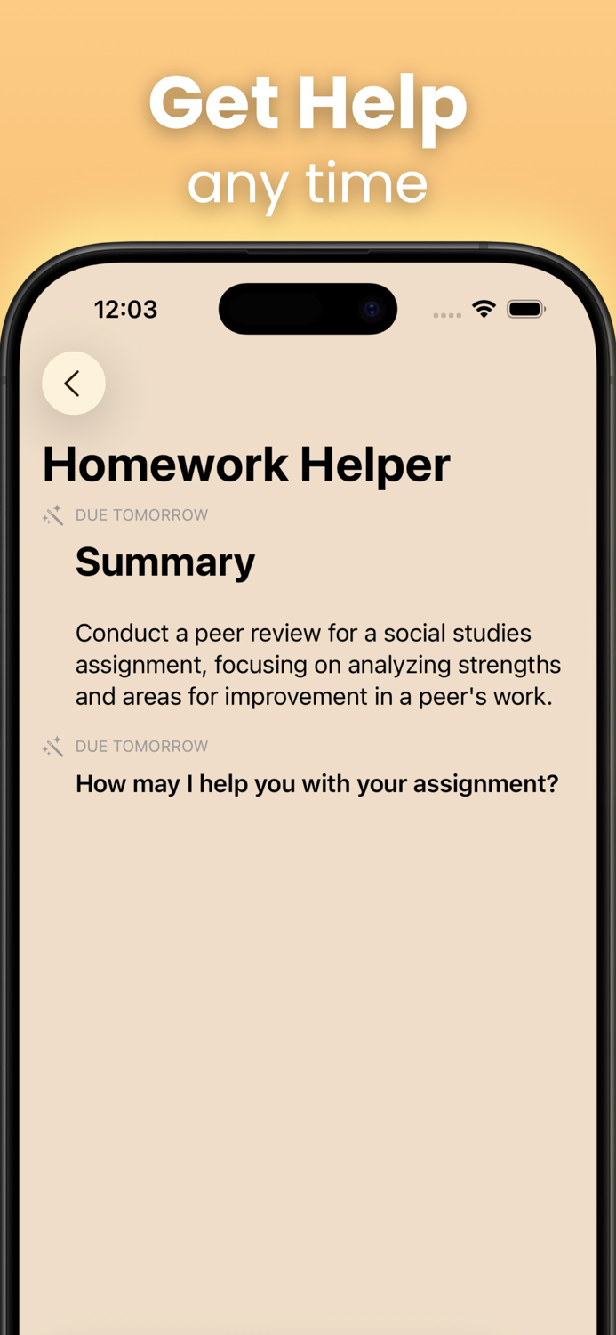 Due Tomorrow Homework Manager