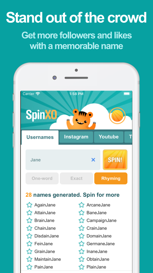 #2. SpinXO Username Generator (iOS) 由: NameStation