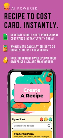 FoodTechGuru: 食谱成本核算菜单工程 screenshot