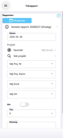 Tidrapport.nu Screenshot 2 of 10