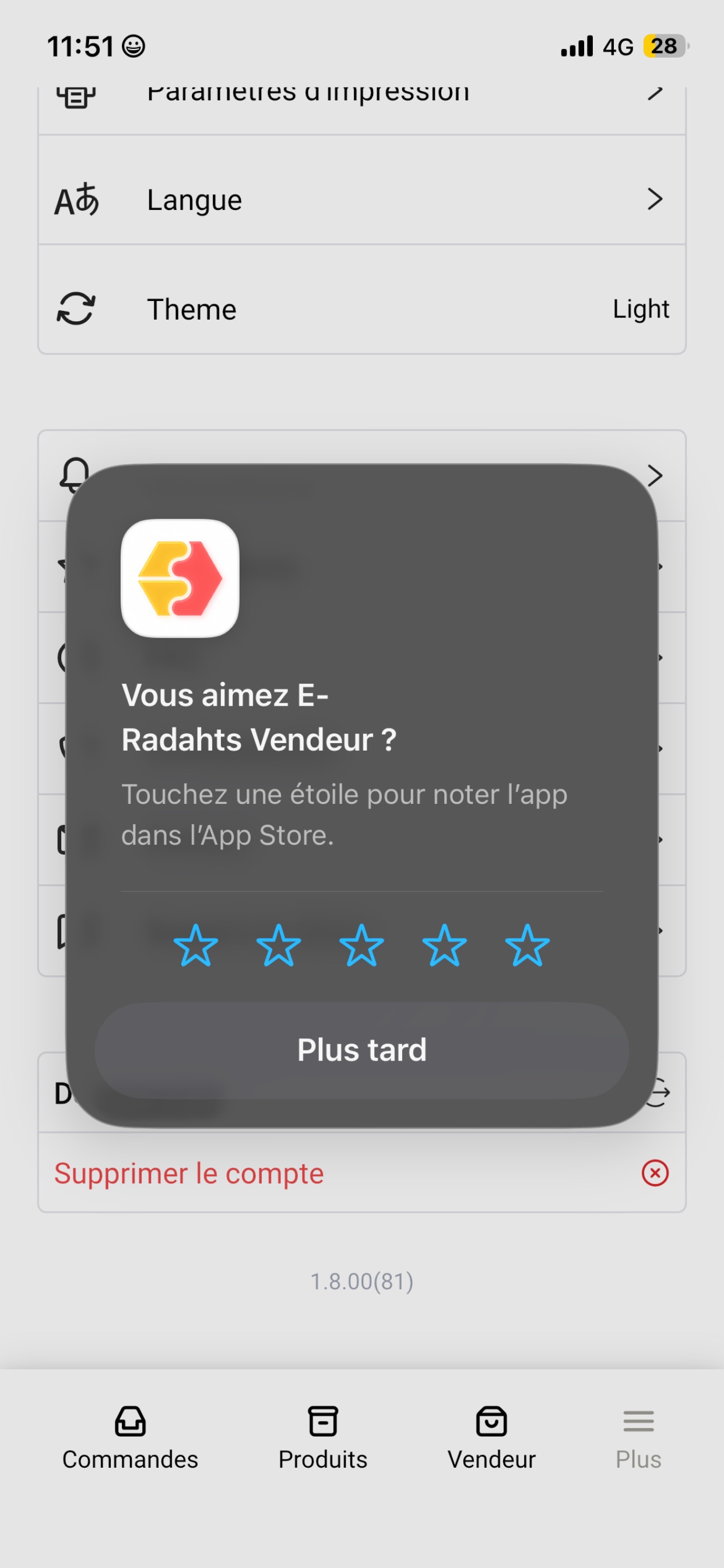 Screenshot 2 of E-Radahts Vendeurs