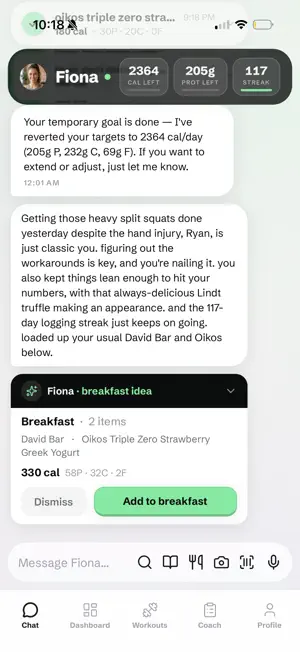 Fiona: Calorie Coach screenshot 1