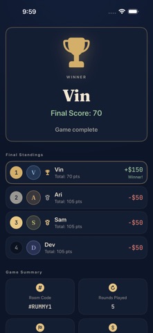 Rummy Scorekeeper – Card Game screenshot