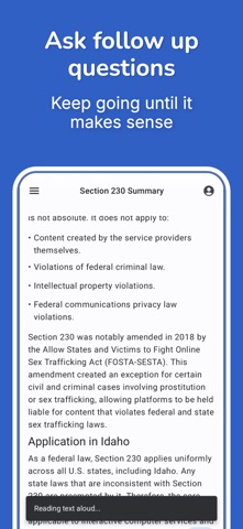 Lawyer Assistant: AI Reads Law iPhone screenshot