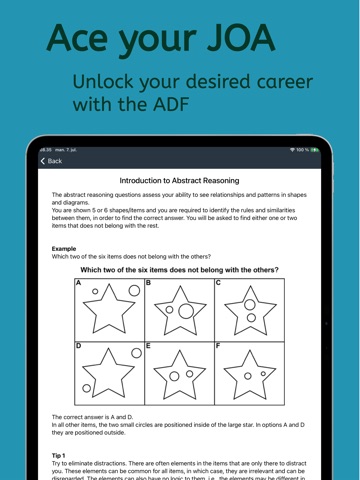 ADF Test Trainer (JOA Prep) iPad screenshot