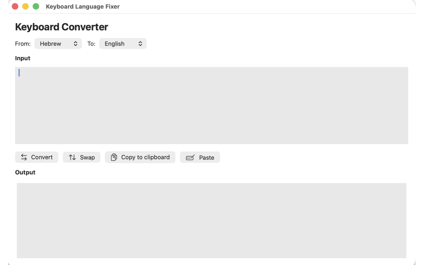 Keyboard Language Fixer