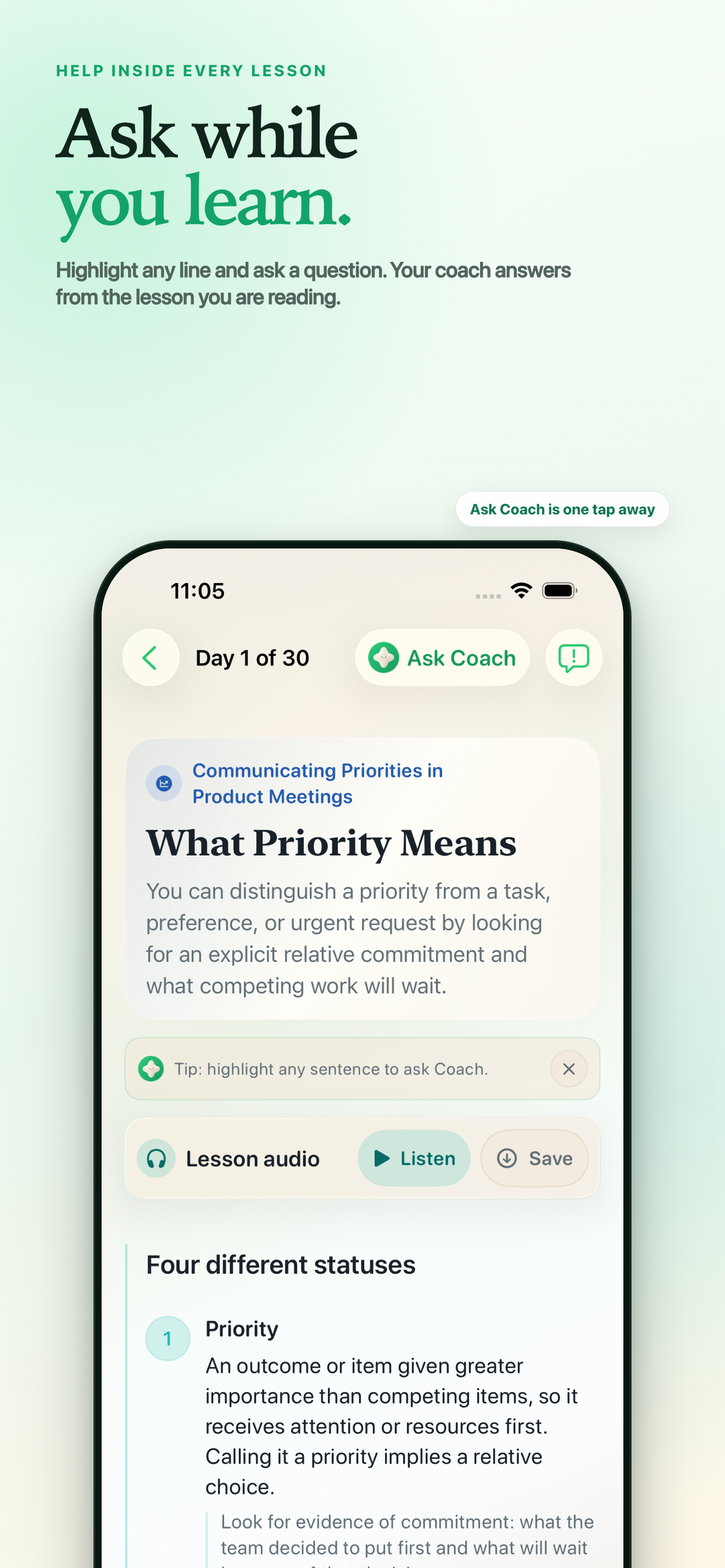 Cadence: Learn and grow daily screenshot 4