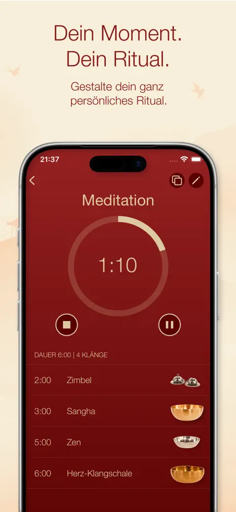 Meditation Timer Klangschalen‑App screenshot 2