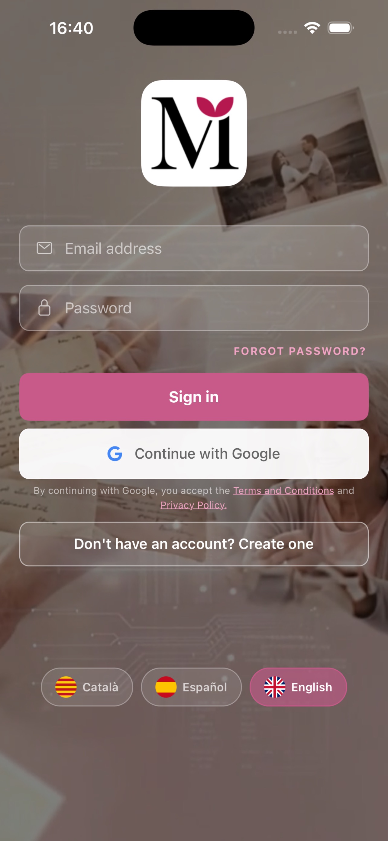 Screenshot 1 of Memoora App
