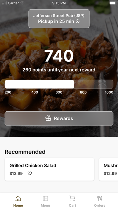 Jefferson Street Pub app screenshot