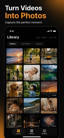 Video to Photo Frame Grabber iPhone screenshot