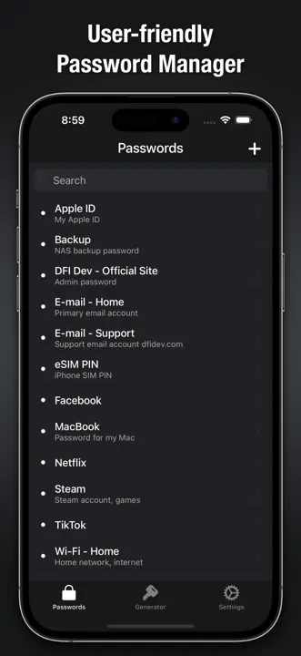 Passwords Cloud: Screenshot 1 von 5