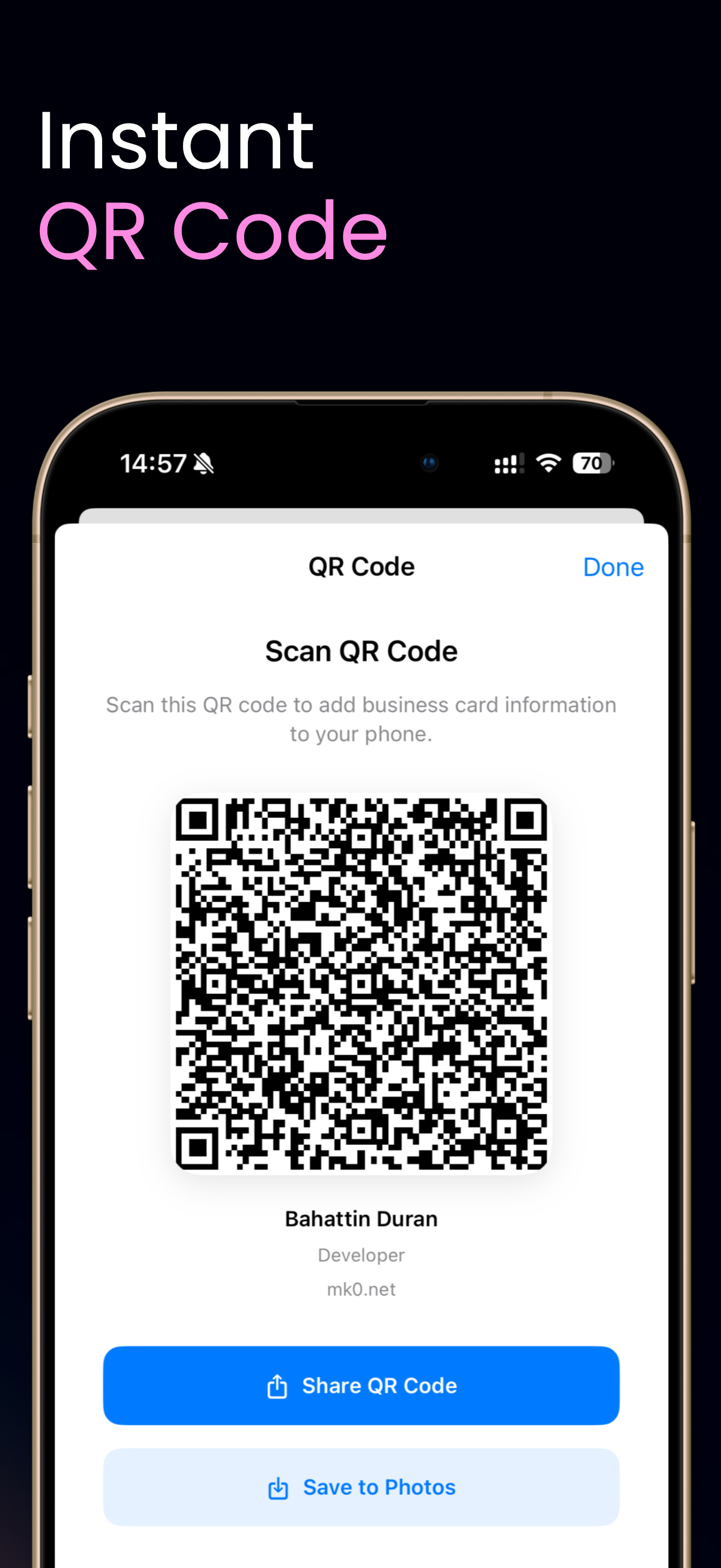 Business Card Generator QR