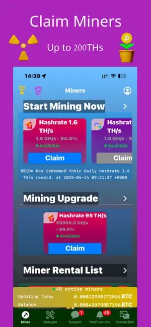 Bitcoin Mining - Crypto Miner screenshot 1
