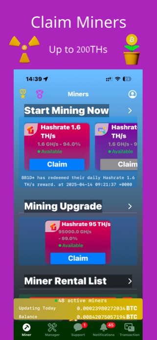 Bitcoin Mining - Crypto Miner Screenshot 1 of 4