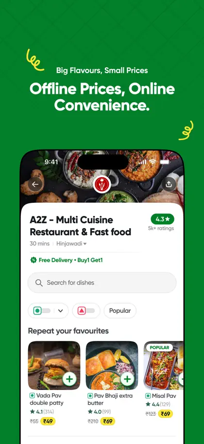 Capture d'écran 3 sur 6 de toing - Food Delivery