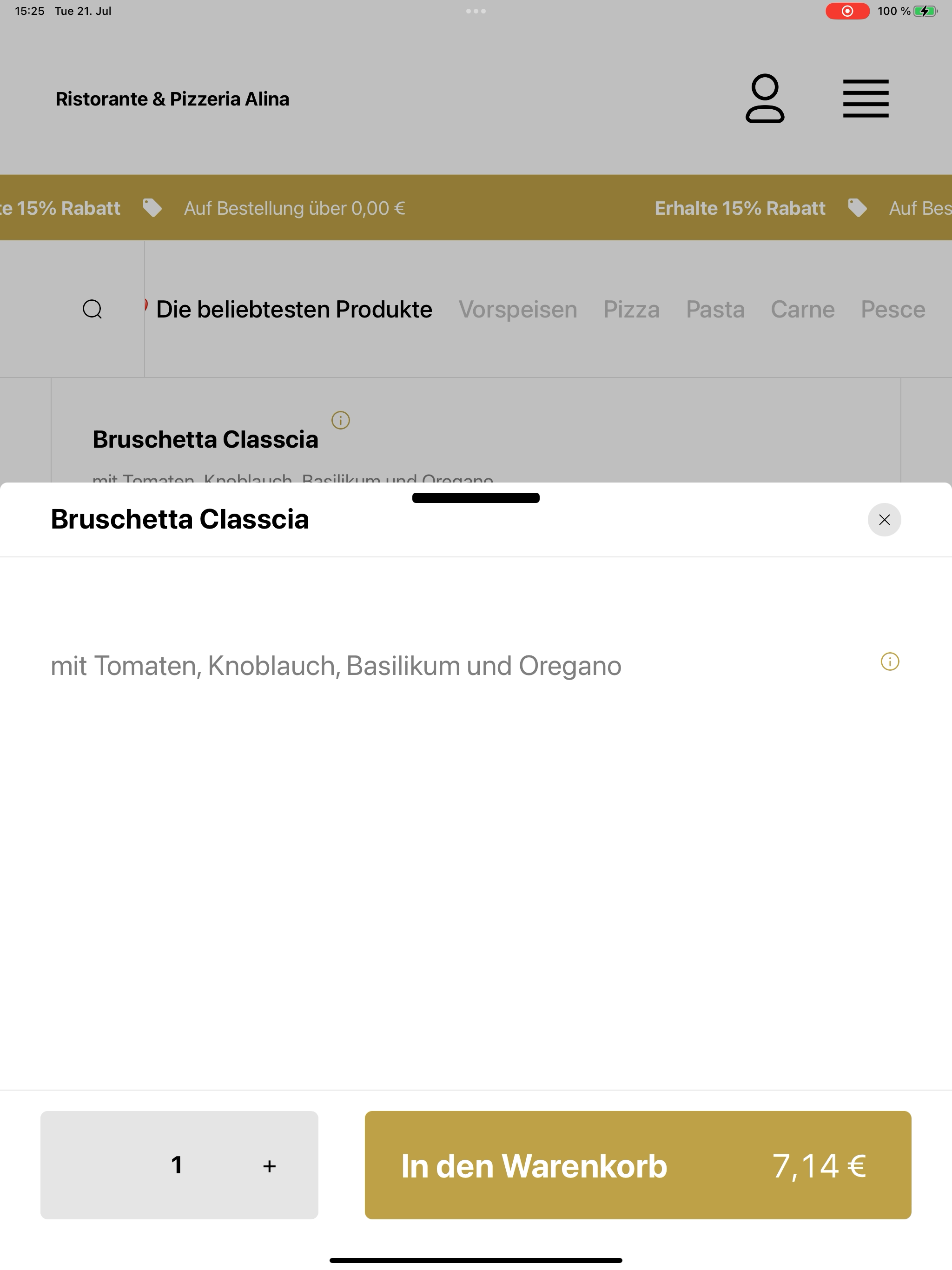 Ristorante & Pizzeria Alina screenshot 16
