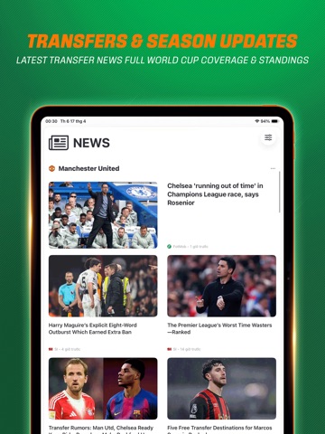 CafeScore: Soccer Live Scores iPad screenshot